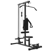 TROPOW LAT Pulldown Machine, LAT Cable Machine with High and Low Pulley Station, Row Cable Machine Home Gym with Leg Support, Tricep Workout Equipment,Black