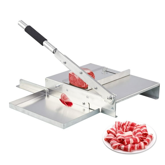TROPOW Meat Slicer, Meat Cutter Machine with one 8" Blade, Upgraded Manual Frozen Meat Slicer for Hot Pot KBBQ Vegetable Cheese
