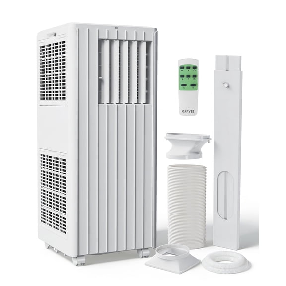 TROPOW Portable Air Conditioner,10000 BTU Air Conditioner Cools Rooms Up to 350 Sq.Ft with Portable AC Remote Control,Adjustable Cold Wind Speeds,LED Lights,Quiet Timer for Home/Office/Outdoor,White