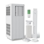TROPOW Portable Air Conditioner, 8000 BTU Air Conditioner Cools Rooms Up to 350 Sq.Ft with Portable AC Remote Control,Adjustable Cold Wind Speeds,LED Lights,Quiet Timer for Home/Office/Outdoor,White