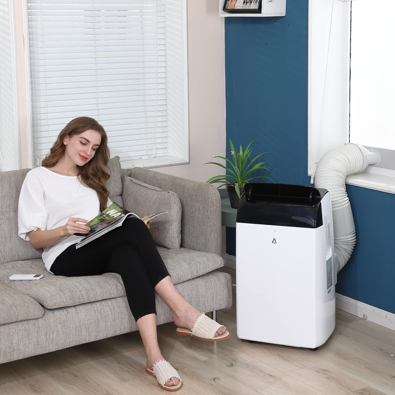 TROPOW Portable Air Conditioner, Acekool 12000 BTU 3 in 1 Air Cooler with Fan & Dehumidifier, Quiet AC Unit Cools Rooms up to 450 sq. ft, Remote Control, Auto Cooling, Window Mount Exhaust Kit, 115V