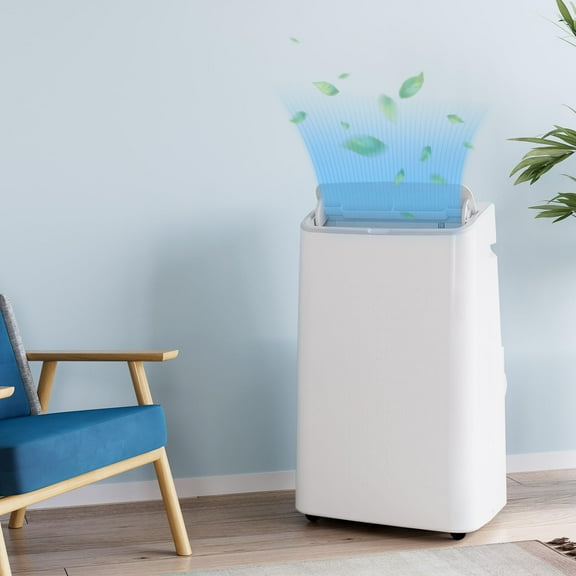 TROPOW Portable Air Conditioners, 14000Btu Portable AC Cools Up To 750 sq. ft, 4-in-1 Air Conditioners with Control & Window Kit, Cooling, Dehumidifier, Fan & Sleep Modes, 1-24H Timers