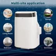 TROPOW Portable Air Conditioners with Remote Control, 10000 BTU Portable AC for Room, Dorm, Office with Drying, Fan, Sleep Mode, 3 Speeds, 24H Timer Function, Cools Room up to 450 Sq. ft