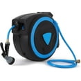 thumbnail image 1 of TROPOW Retractable Garden Hose Reel, 5/8" x 82ft, Wall-Mounted with 180° Swivel Bracket, 9-Pattern Nozzle, Any Length Lock, Auto-Rewind Slow Return System, 1 of 6