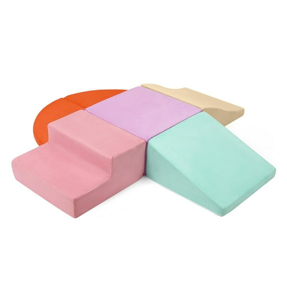 TROPOW Soft Climbing Indoor Set, Foam Climbing Blocks for Toddlers, Waterproof Toddler Climbing Toys, Baby Jungle Gym Indoor Lightweight, Easy to Clean Foam Play Gym 6PCS