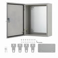 thumbnail image 1 of TROPOW Stainless Steel Outdoor Electrical Box – NEMA 4X, Waterproof, Dustproof, Lockable Junction Box with Mounting Plate & 2 Keys – IP66/IP67 Rated – Electrical Box for Indoor/Outdoor Use, 1 of 7
