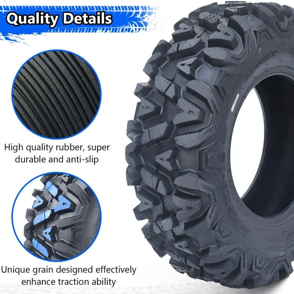 TROPOW Tires,Set of 2 All-Terrain ATV/UTV Tires – 16x7.00-8, 4-Ply Tubeless Mud and Trail Tires for Off-Road Adventures