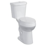 TROPOW Toilet, Two-Piece Toilet, ADA Toilet with Dual Flush, Elongated Toilets for Bathrooms with Soft Close Seat, Universal Height,White