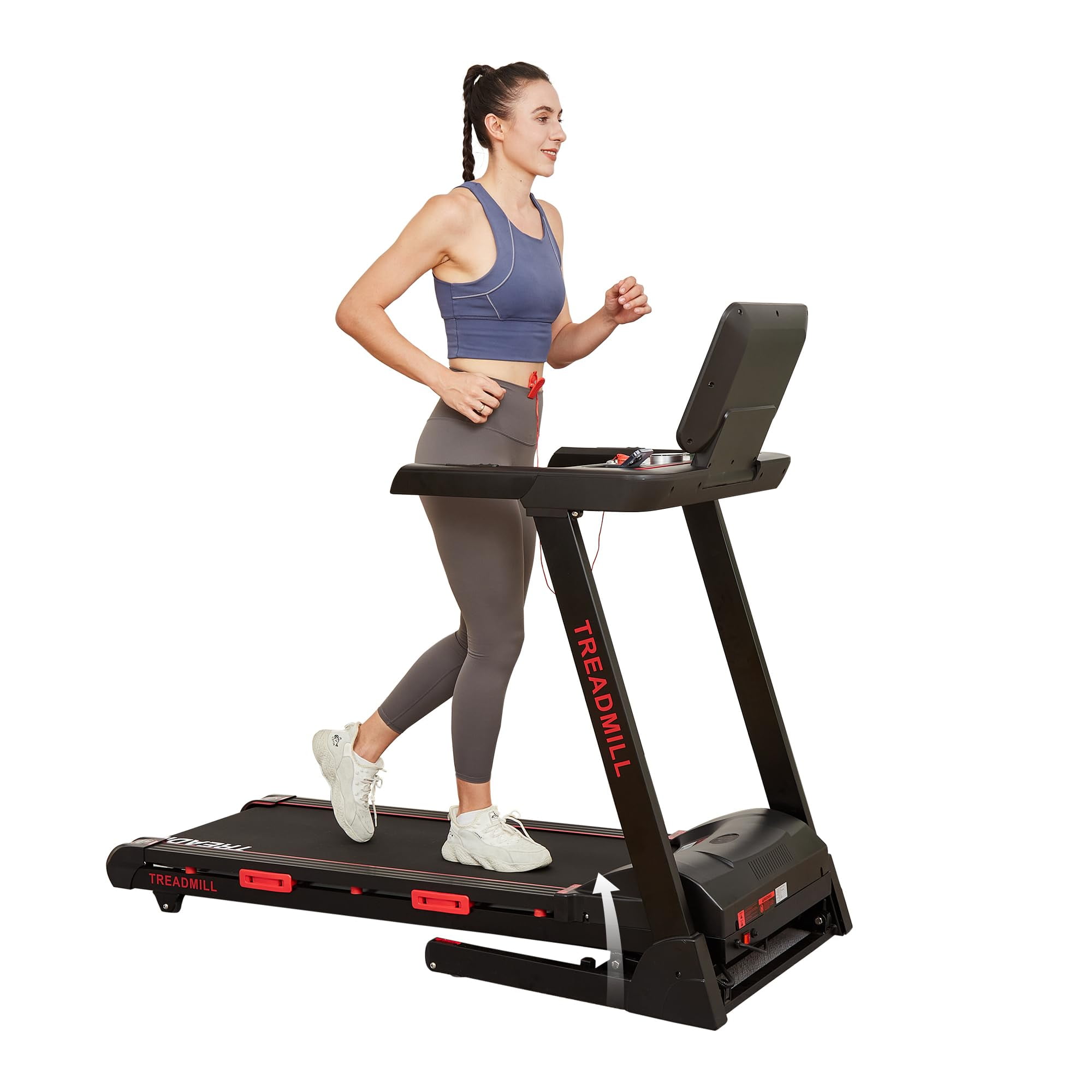 TROPOW Walking Pad Treadmill,Treadmills for Home, Treadmills for Home Small,with Heart Sensor,3.5 HP Quiet Brushless, 8.7 MPH, Shuttle Buttons,48in*18in Running Area,Running Machine