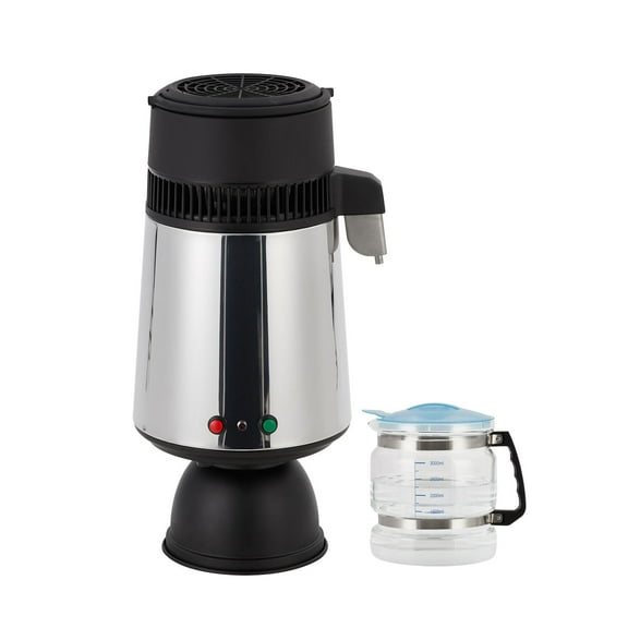 TROPOW Water Distiller,1.1 Gallon Stainless Steel Distilling Pure Water Machine for Home Countertop Table Desktop,4L Distilled Water Making Machine,4 Liter Water Purifier to Make Clean Water for Home