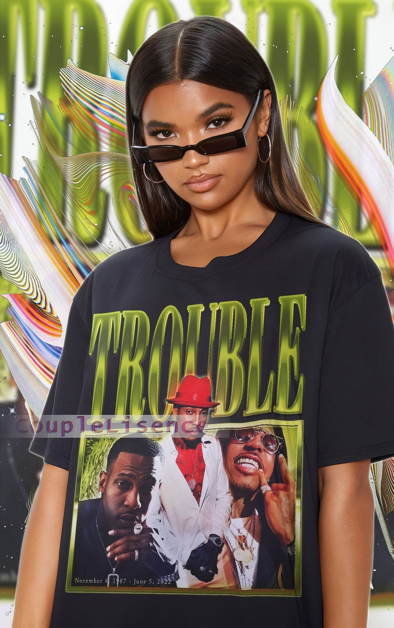 TROUBLE RAPPER Vintage Shirt Trouble Rapper Homage Retro Trouble(03)