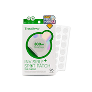 TROUBLESS Invisible Hydrocolloid Acne Patch | The Classic - Ultra-thin Spot Clear Patch, Tea-Tree Pimple Patch, Hygienic Peel-off Edge, Spot Treatment Patch, For Night Care, 96 Patches Pack of 96