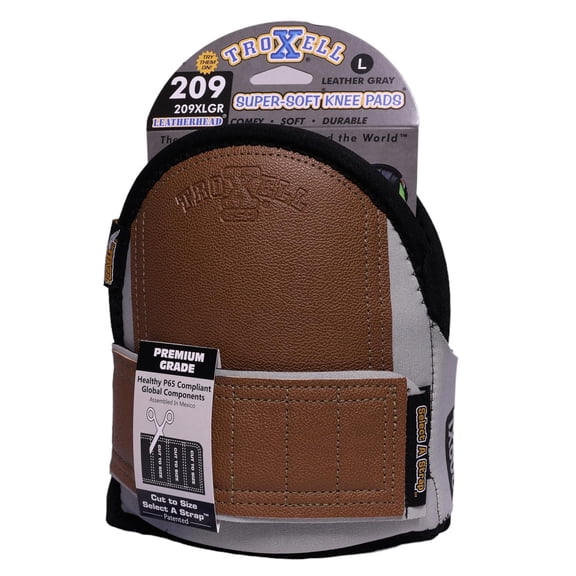 TROXELL USA SuperSoft Leatherhead Kneepads - (Large Size/Gray)
