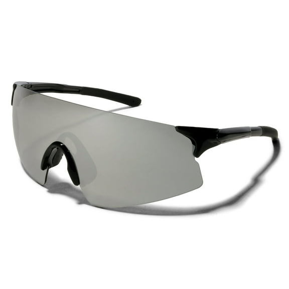 TROY Mirrored Retro Wrap Around Vintage 80s Frameless Mens Womens Sunglasses