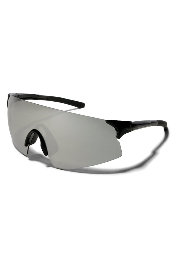 TROY Mirrored Retro Wrap Around Vintage 80s Frameless Mens Womens Sunglasses
