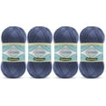 thumbnail image 1 of TROYARN Summer (4- Skeins Pack) Silk Effect Hand Knitting Yarn Crochet Art Lace Craft 100% Microfiber Acrylic 4x100 gr (4x383 yds) (105353 - Azurite), 1 of 7