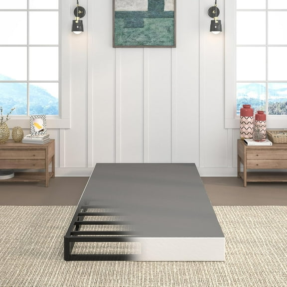TROZULER 7 Inch Twin Box Spring, Heavy Duty Metal Mattress Foundation, 3000 lbs Capacity, High Profile, Noise-Free, Easy Assembly with Fabric Cover