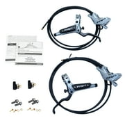 TRP DH R EVO Hydraulic Disc Brake Set 4 Piston Caliper Silver for MTB