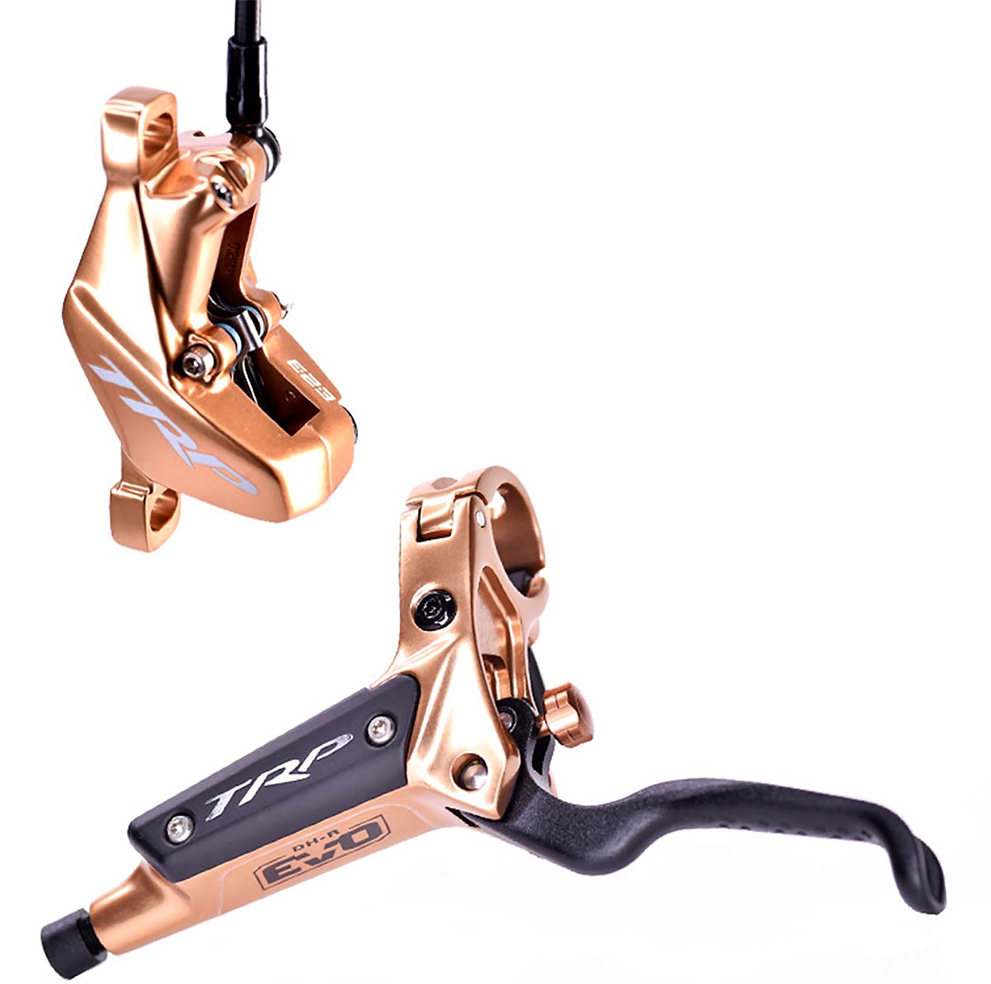 TRP DHR EVO Gwin Disc Brake and Lever Set - Hydraulic Rear Gold
