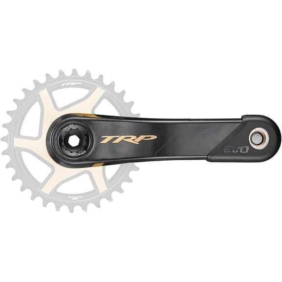 TRP EVO Carbon Crank Arms, 136 BB, 165mm, Black/Gold