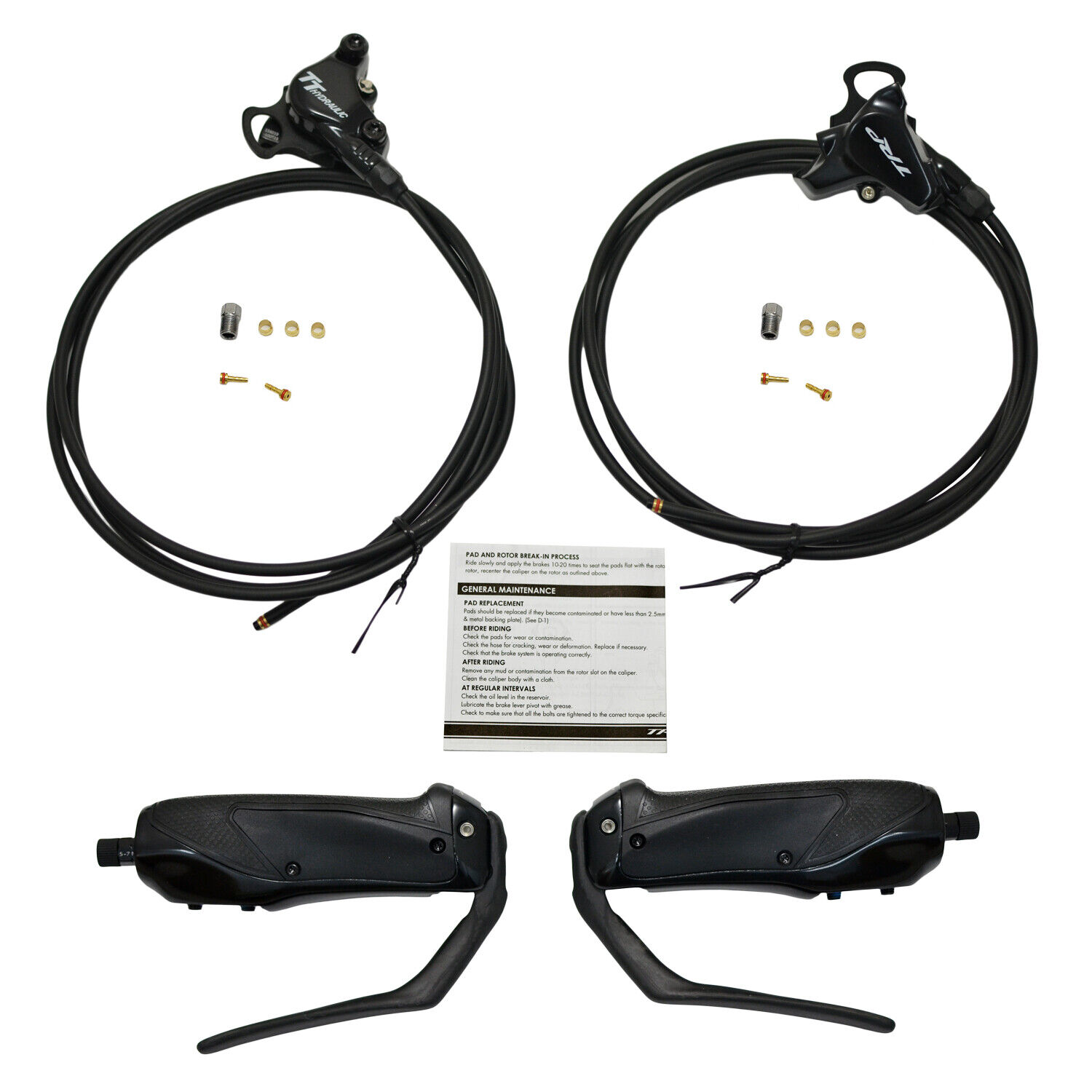 Set Freno Idraulico A Disco TRP Evo X HD-M9020 | 2 Pistoni | Coppia Anteriore E Posteriore | Tubo 1900 Mm | Colore Nero Opaco