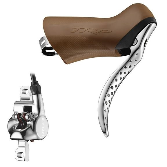 TRP Hylex RS Disc Brake, Left/Front-Flat Mount- Silver