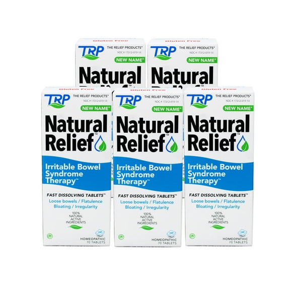TRP Irritable Bowel Syndrome Therapy Fast Dissolving Tablets, 70 Count per Bottle (Pack of 5)