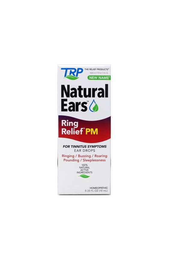 TRP Natural Ears, Ring Relief PM Ear Drops for Ringing in The Ears and Tinnitus Symptoms, Night time Formula, 0.33 Fl Oz