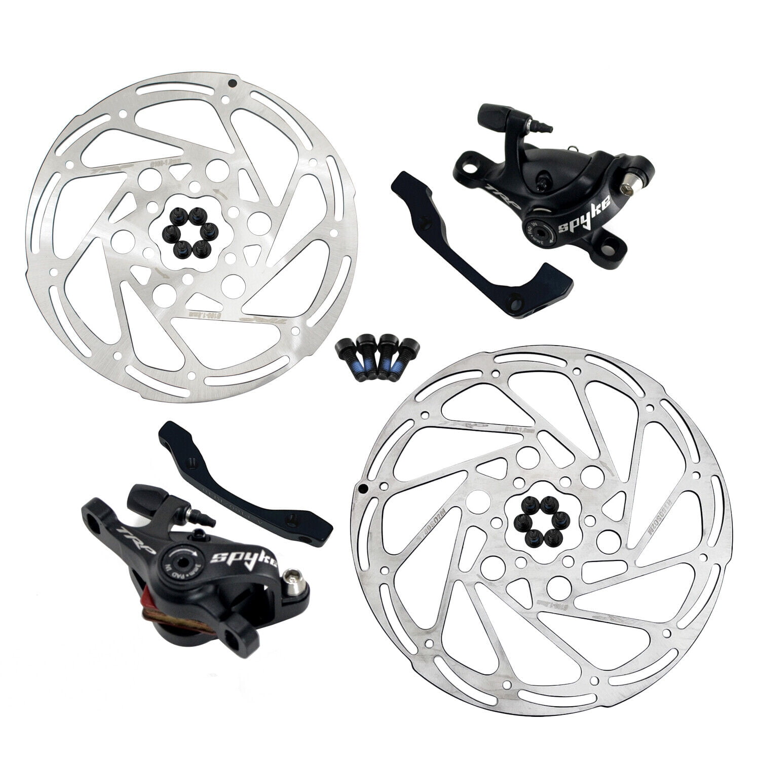 TRP SPYKE MTB Alloy Mechancial Disc Brake Set 180/160mm Rotor (Front + Rear) #MH1703