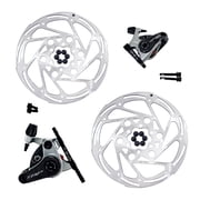 TRP SPYRE SLC Road Carbon Flat Mount Mechancial Disc Brake Set 160mm RotorF+R,Gray/Black #ST1526