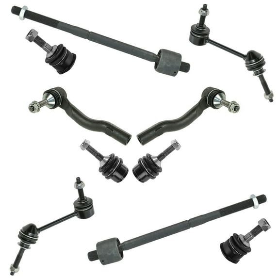 TRQ 10 Piece Kit Ball Joint Tie Rod Sway Bar Link for Crown Vic Grand Marquis PSA59515