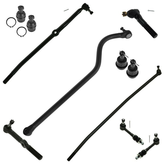 TRQ 10 Piece Kit Tie Rod Ball Joint Track Sway Bar Link for Ram 1500 2500 4WD PSA59475