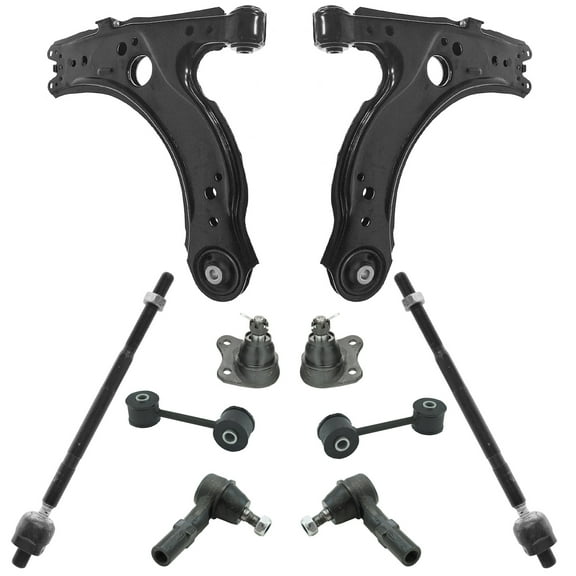 TRQ 10 pc Front Steering Suspension Kit Ball Joint Tie Rods Control Arms for VW PSA59224 Fits select: 2000-2005 VOLKSWAGEN JETTA, 2001-2010 VOLKSWAGEN NEW BEETLE