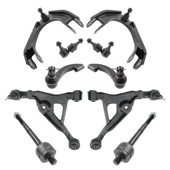TRQ 10 pc Steering & Suspension Kit Control Arms Tie Rods Sway Bar End Links PSA63367