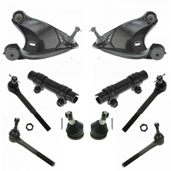 TRQ 10pc Steering Suspension Kit Control Arms Ball Joints Tie Rods for Chevy GMC PSA69962 Fits select: 1993-2000 CHEVROLET GMT-400, 1995-2000 CHEVROLET TAHOE