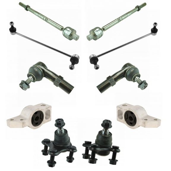 TRQ 10pc Suspension Kit Lower Ball Joints Arm Bushings Sway Links Tie Rod for VW PSA72476