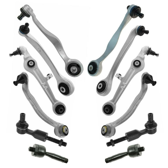 TRQ 12 Piece Front Steering & Suspension Kit Controls Inner & Outer Arm Tie Rods PSA59208 Fits select: 2001-2002 AUDI ALLROAD