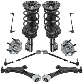 TRQ 12 Piece Steering Suspension Kit Complete Struts Control Arms Tie Rods 2.4L PSA70035