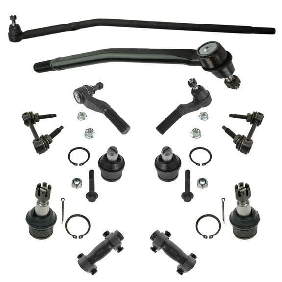 TRQ 12pc Steering Suspension Kit Ball Joints Tie Rods Sway Bar Ends Drag Link PSA30314