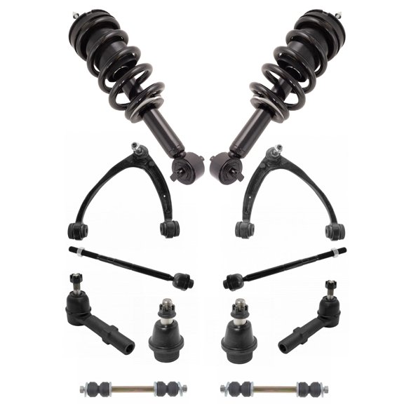 TRQ 12pc Steering Suspension Kit Control Arms Ball Joints Tie Rods End Links PSA71270