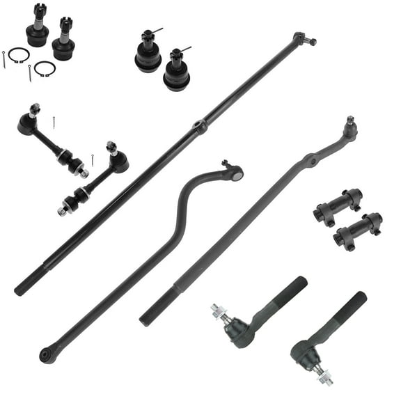 TRQ 13 Piece Kit LH RH Tie Rod Drag Link Track Bar Ball Joint for Ram 1500 PSA58897
