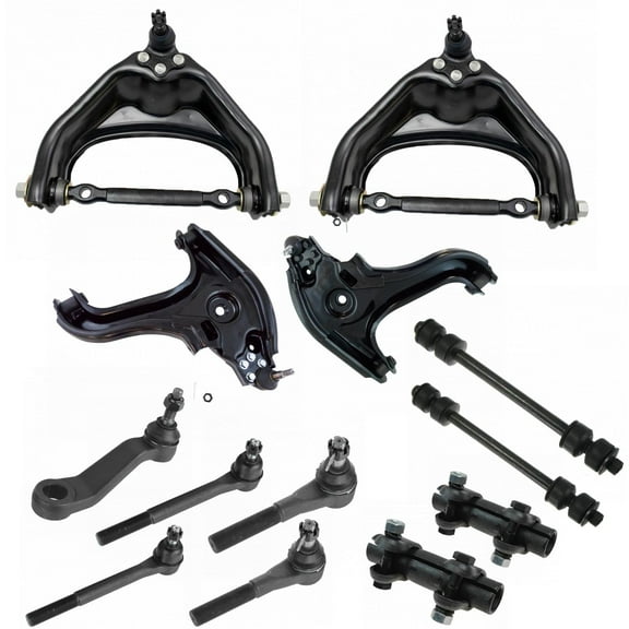 TRQ 13pc Steering & Suspension Kit Control Arms Tie Rods Pitman Arm End Links PSA66983 Fits select: 2000-2001 DODGE RAM 1500