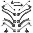 thumbnail image 1 of TRQ 14pc Steering & Suspension Kit Control Arms Ball Joints Tie Rods End Links PSA59867, 1 of 9
