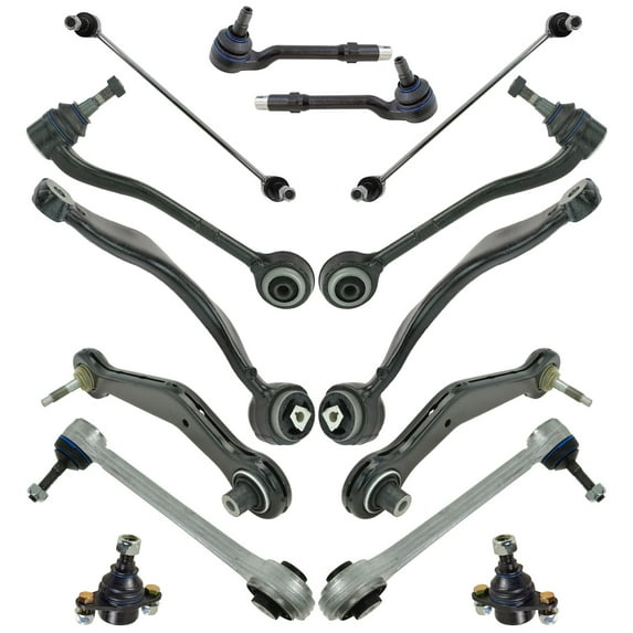 TRQ 14pc Steering & Suspension Kit Control Arms Ball Joints Tie Rods End Links PSA59867