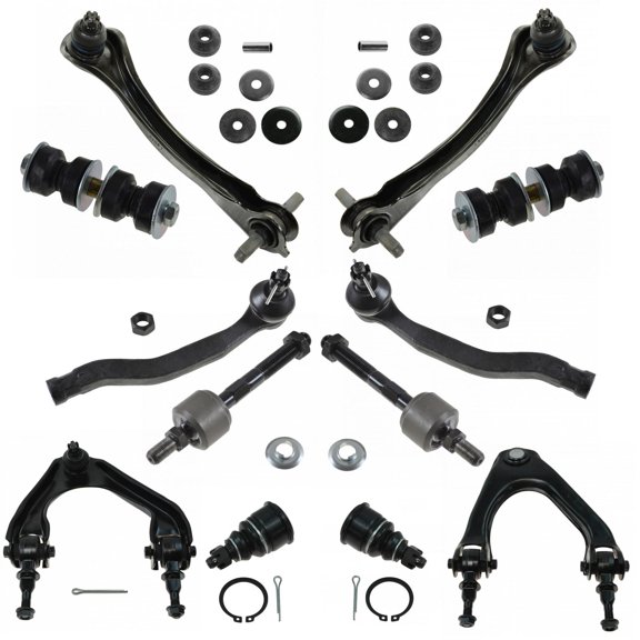 TRQ 14pc Steering & Suspension Kit Control Arms Tie Rods Sway Bars Strut Mounts PSA66488
