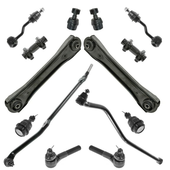 TRQ 15 pc Steering & Suspension Kit Control Arms Ball Joints Tie Rods End Links PSA63479 Fits select: 1996-1998 JEEP GRAND CHEROKEE