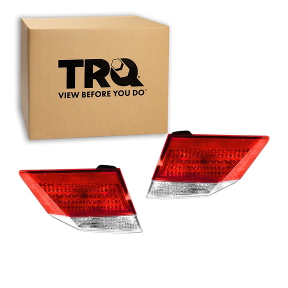 TRQ 2 Piece Driver & Passenger Side Inner Tail Light Assembly Set Fits 2013-2015 Honda Accord Sedan EX LX Sport 2014 Accord Sedan Plug-In 2014-2015 Accord Sedan Hybrid HO2802104 HO2803104
