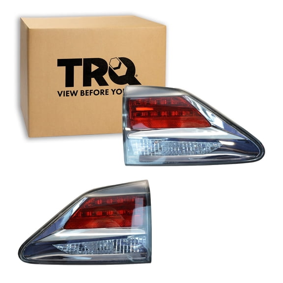 TRQ 2 Piece Driver & Passenger Side Inner Tail Light Assembly Set Fits 2013-2015 Lexus RX350 RX450h Japan Built LX2802106 LX2803106
