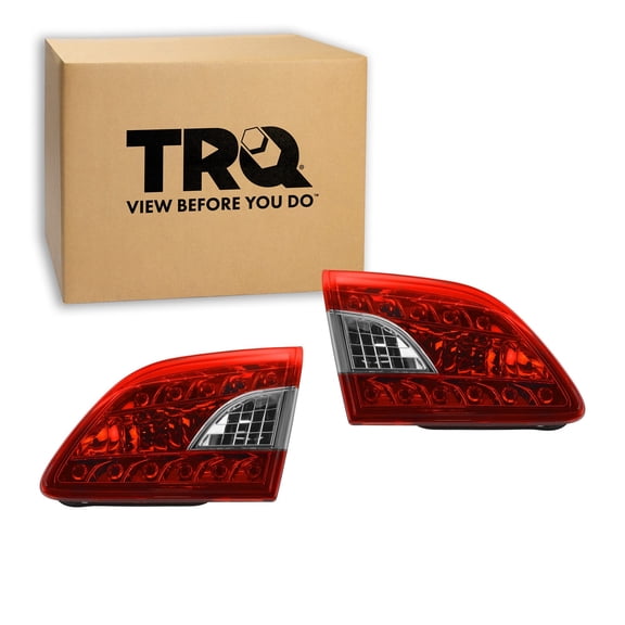 TRQ 2 Piece Driver & Passenger Side Inner Tail Light Assembly Set Fits 2013-2015 Nissan Sentra NI2802102 NI2803102