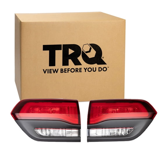 TRQ 2 Piece Driver & Passenger Side Inner Tail Light Assembly Set Fits 2017-2022 Jeep Grand Cherokee Trailhawk 2015-2021 Jeep Grand Cherokee Trackhawk CH2802113 CH2803113